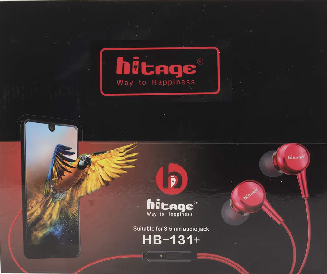 Hitage HB-131+ HD Wired in Ear Earphone with Mic (Blue)