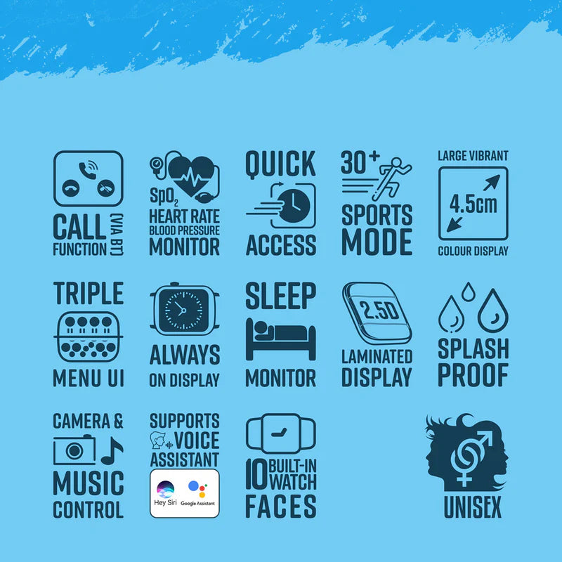 Zebronics Zeb Mamba Smart Watch | 1.7″ AMOLED, Heart Rate + SpO₂ + BP Monitor, 30+ Sports Modes & Bluetooth Calling