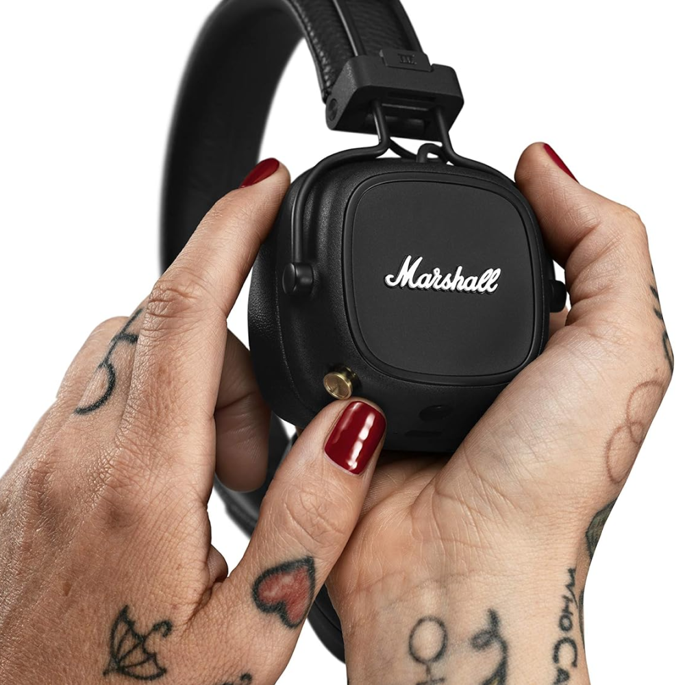 Marshal Inspired Classic Style Wireless Bluetooth On-Ear Headphones | 80+ Hours Playtime | Studio Sound