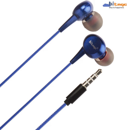 Hitage HB-131+ HD Wired in Ear Earphone with Mic (Blue)