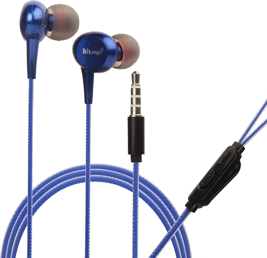 Hitage HB-131+ HD Wired in Ear Earphone with Mic (Blue)