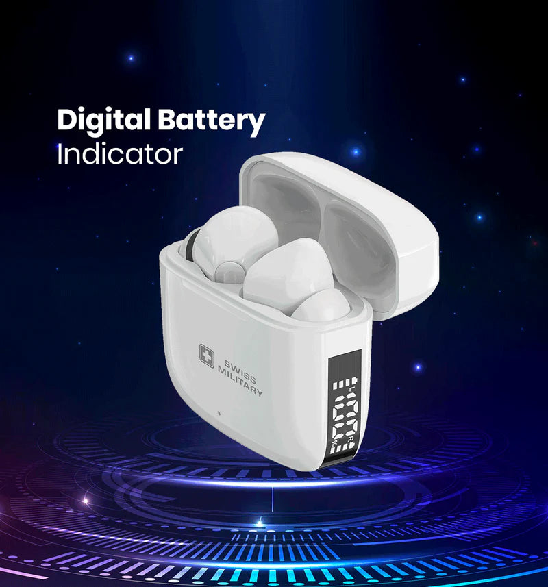 SM Octa Lite True Wireless Earbuds with 50H Playtime & LED Display