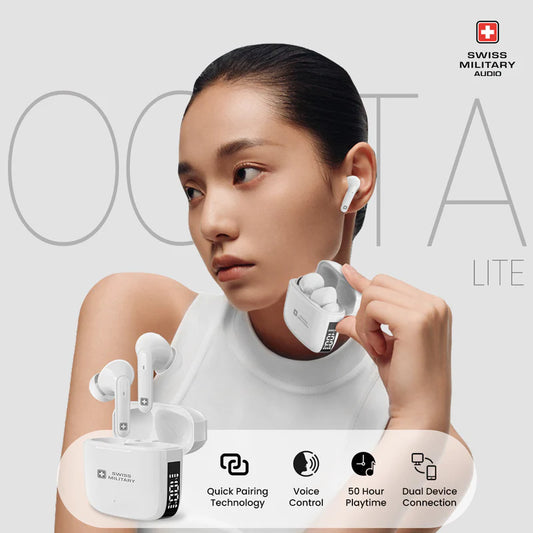 SM Octa Lite True Wireless Earbuds with 50H Playtime & LED Display