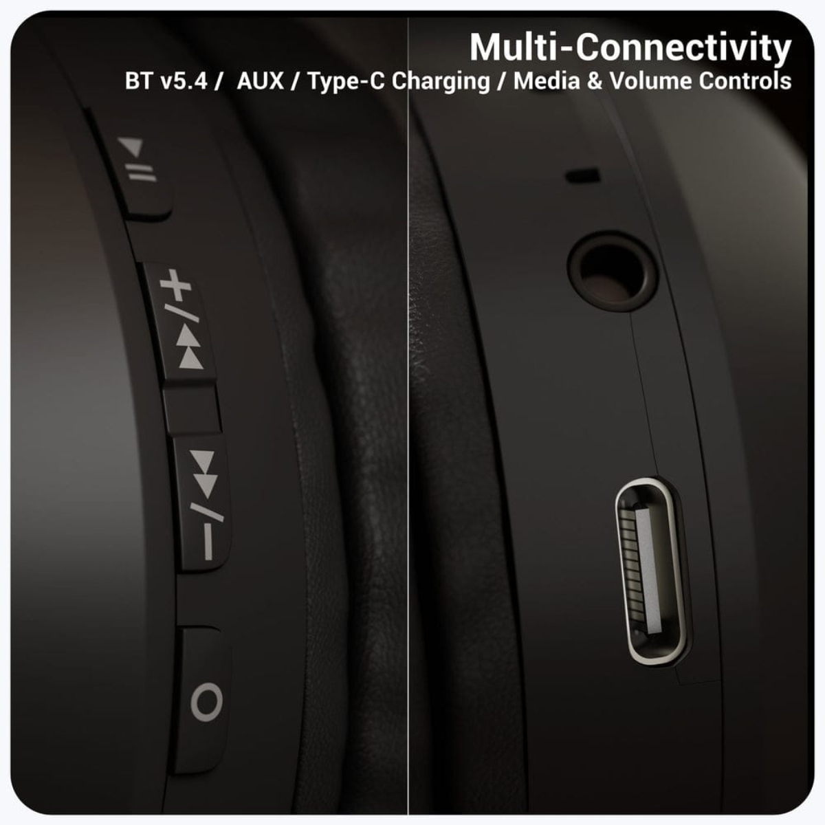 Zebronics Paradise Plus Wireless Headphones | 70H Backup | ENC | Dual Pairing | 40mm Drivers