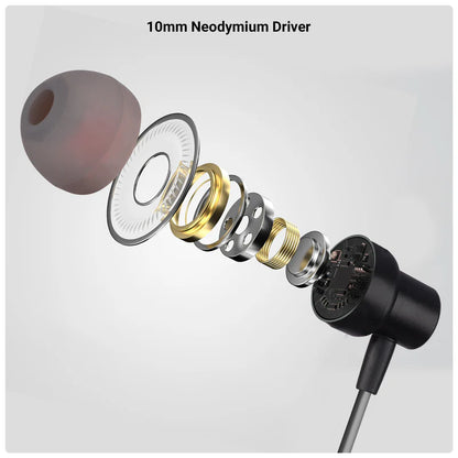 Zebronics Buds C8 Type-C Wired Earphones | 10mm Driver, Deep Bass, In-Line Mic, 1.2m Tangle-Free Cable, Metallic Design