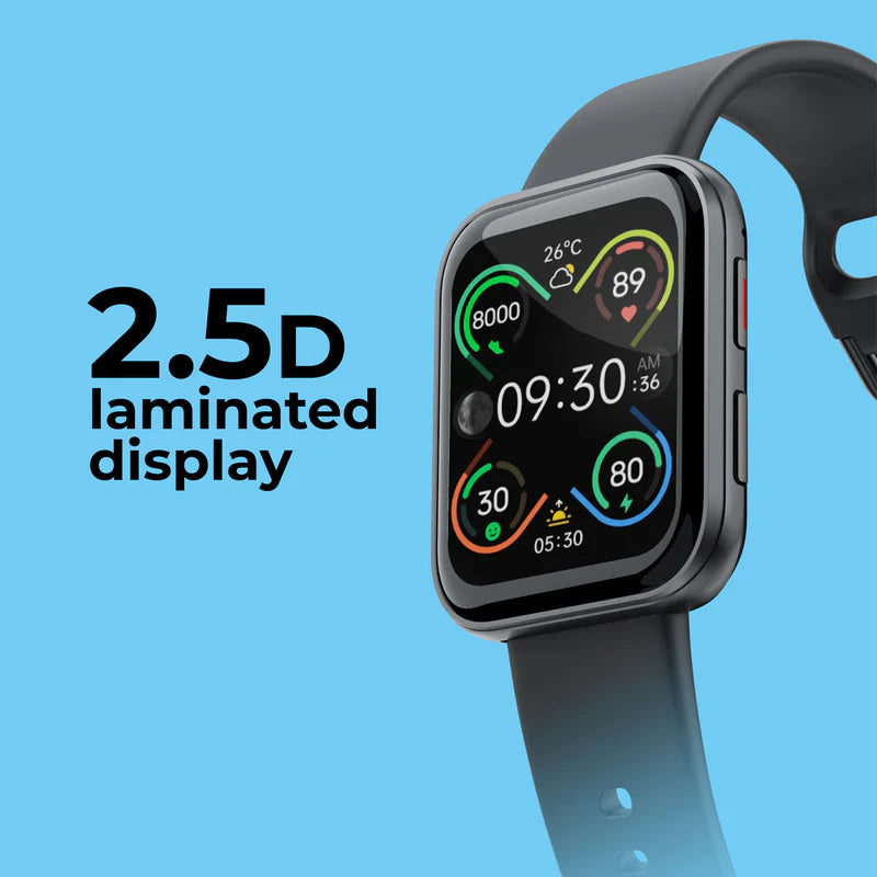 Zebronics Zeb Mamba Smart Watch | 1.7″ AMOLED, Heart Rate + SpO₂ + BP Monitor, 30+ Sports Modes & Bluetooth Calling