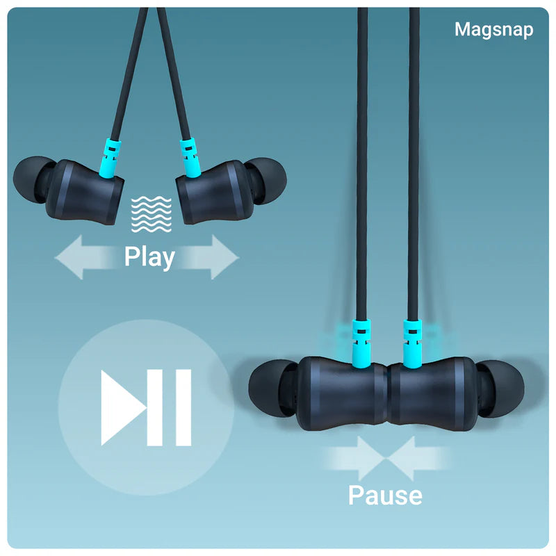 ZEBRONICS Yoga 111 Bluetooth Neckband Earphones with ENC, 50H Backup, Gaming Mode, Rapid Charging, BT v5.3, Dual Pairing & Voice Assistant