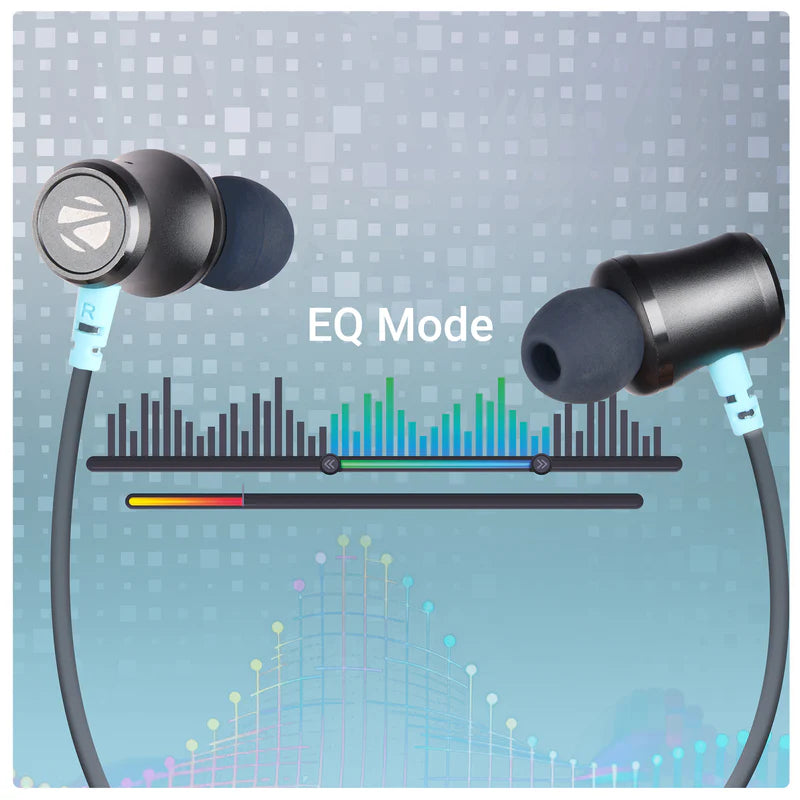 ZEBRONICS Yoga 111 Bluetooth Neckband Earphones with ENC, 50H Backup, Gaming Mode, Rapid Charging, BT v5.3, Dual Pairing & Voice Assistant