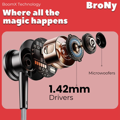 Ubon CL-130 King Series in Ear Bluetooth Neckband with 13.4 Mm Dynamic Bass Boost Driver