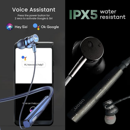 Ubon CL-130 King Series in Ear Bluetooth Neckband with 13.4 Mm Dynamic Bass Boost Driver