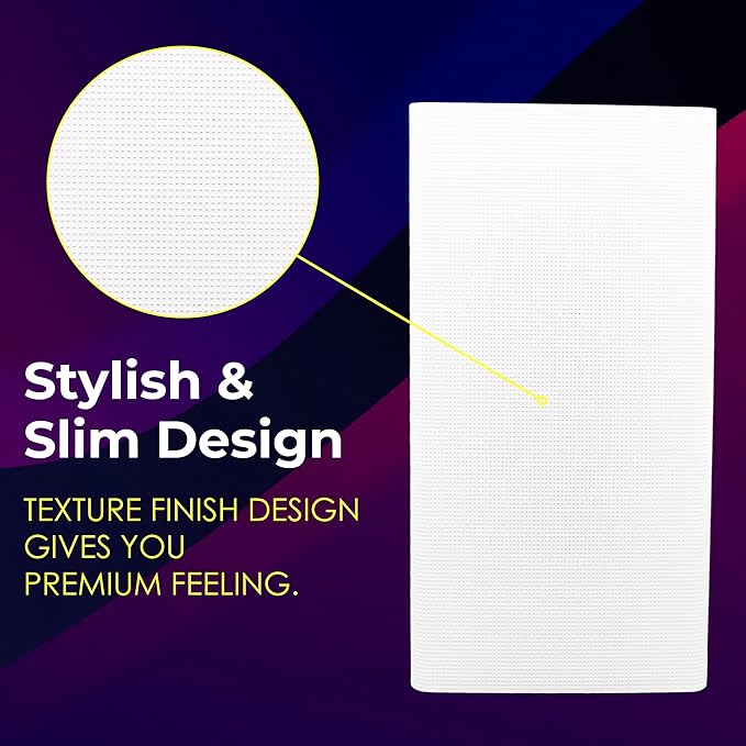 ERD PB-20KE Li-Polymer, 2 USB Output, 12W Power Bank, 20000mAh Type-C Micro USB Input Ports, Compatible with Smartphones, Laptop, Smartwatches, Neckbands, Speakers & Other Devices, White