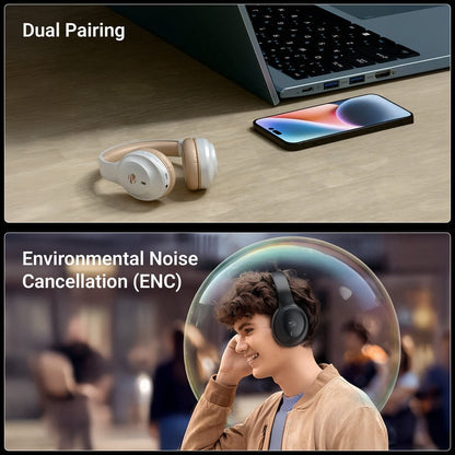 Zebronics Paradise Neo R Wireless Bluetooth Over-Ear Headphones with 40mm Drivers, Gaming Mode & ENC