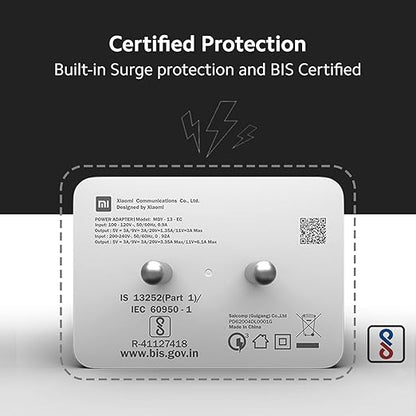 Mi 67W Sonic Charge Combo Mi/Xiaomi/Redmi Charger|Superfast 6A Type C Tablets (Adapter + USB to Type C Cable)