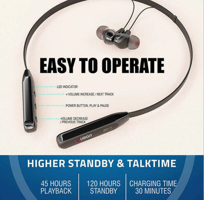 UBON CL-50 Wireless Neckband with 400 Hr Standby