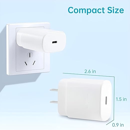 Samsung 25W PD 3.0 Type C Superfast Charger Adapter for Galaxy S25|S24|Ultra|FE|Edge|Plus|M36|M06|F06|M17 M16|F16|A17|M05,M35|F06,A06|A16|A55|A56|M36|M07|A35|Tab S10 Ultra|25 w USB-C Gan Charger